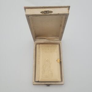1898 Catholic Celluloid Italian Prayer Book Gilt Edges Original Box 3.75 x 2.25